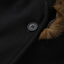 Load image into Gallery viewer, Elegant Faux Fur Lace Up Woolen Coat Women Shawl Collar Belted Waist Full Sleeve Coats Female Autumn Winter Fashion Lady Outwear
