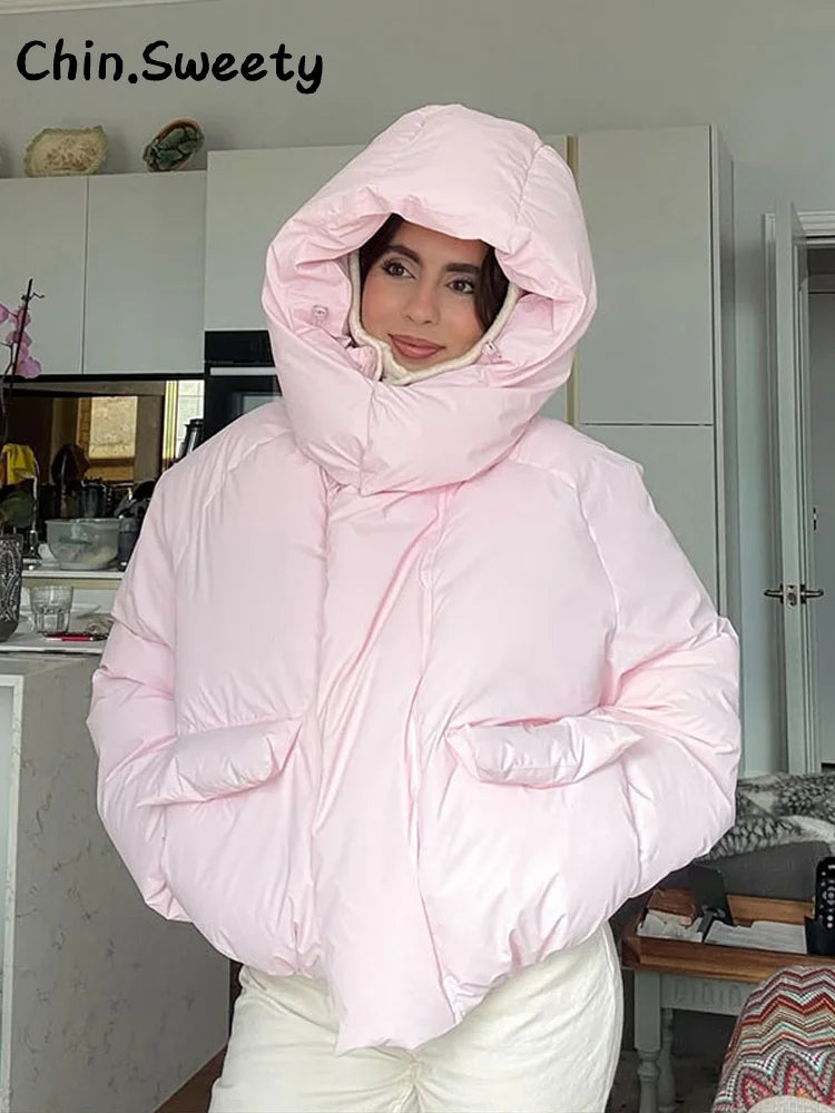 Warm Women's Hooded Cotton Padded Coats 2025 Autumn Winter Lady Outwear