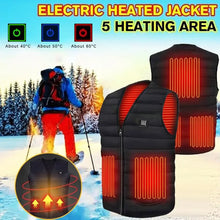 Load image into Gallery viewer, Unisex Heated Vest – 11 Heating Areas, V-Neck &amp; USB Smart Temp Control, Cotton Material
