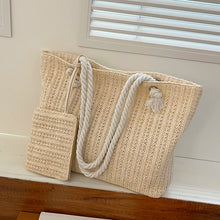 Load image into Gallery viewer, Designer Style Large Capacity Straw Tote Bag Summer Beach Bag Casual Bali Big Purse
