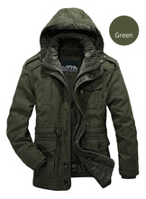 Load image into Gallery viewer, Outdoor Windbreaker Winter Jacket Men Thick Warm Mens Parkas Quality Cashmere Liner Detachable 2 in 1 Multi-pocket Coats L-4XL
