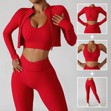 Load image into Gallery viewer, Women&#39;s 3-Piece Tracksuit Set  Push Up Gym, Yoga &amp; Fitness
