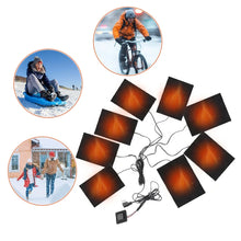 Load image into Gallery viewer, 3 Levels Electric Cloth Heater USB Heating Pads Outdoor Thermal Winter Heating Vest Pads Vest Heater for DIY Heated Clothing

