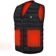 Load image into Gallery viewer, Unisex Heated Vest – 11 Heating Areas, V-Neck &amp; USB Smart Temp Control, Cotton Material
