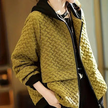 Load image into Gallery viewer, 2025 New Hooded Casual Coat Women High End Mother Jacket Autumn Winter New Korean Patchwork Outwear With Short Zipper Basic Coat
