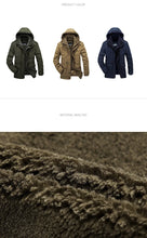 Load image into Gallery viewer, Outdoor Windbreaker Winter Jacket Men Thick Warm Mens Parkas Quality Cashmere Liner Detachable 2 in 1 Multi-pocket Coats L-4XL
