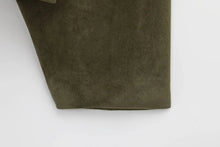 Load image into Gallery viewer, HH Women Brown Green Suede Jacket Loose Casual Bomber Coat Lapel Zipper Long Sleeve Jackets Vintage Lady Motorcycle Outwears
