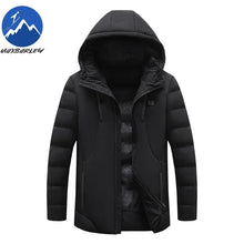 Load image into Gallery viewer, Winter Heating Jacket Mens 11 Heating Zone USB Charging Temperature Controlled Padded Coat Outdoor Ski Warm Cold-proof Parka
