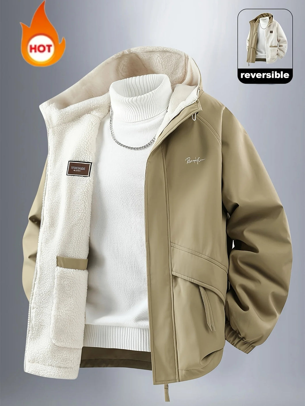 Men's Jacket, Men's Casual  Reversible and Comfortable, Men's Jacket