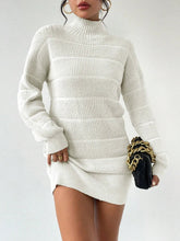 Load image into Gallery viewer, Women&#39;s Knitted Dress Turtleneck Mini Slim 2025 Winter Knitting Above Knee
