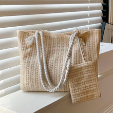Load image into Gallery viewer, Designer Style Large Capacity Straw Tote Bag Summer Beach Bag Casual Bali Big Purse

