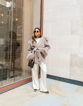 Load image into Gallery viewer, Fashion Hooded Women&#39;s Wollen Coat Fur Collar Lace Up Pocket Solid Warm Lady Coats 2025 Autumn Winter Elegant Female Streetwear
