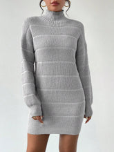 Load image into Gallery viewer, Women&#39;s Knitted Dress Turtleneck Mini Slim 2025 Winter Knitting Above Knee

