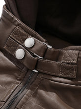 Load image into Gallery viewer, Motorcycle Leather Jackets  Coat Slim Fit Lapel

