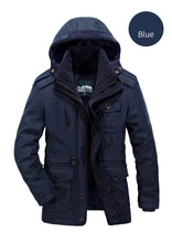 Load image into Gallery viewer, Outdoor Windbreaker Winter Jacket Men Thick Warm Mens Parkas Quality Cashmere Liner Detachable 2 in 1 Multi-pocket Coats L-4XL
